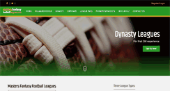 Desktop Screenshot of mastersfantasyfootballleagues.com